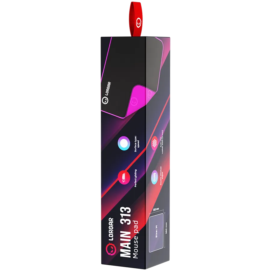 Lorgar Main 313, Gaming mouse pad, High-speed surface, Purple anti-slip rubber base, size: 360mm x 300mm x 3mm, weight 0.195kg Slika 8