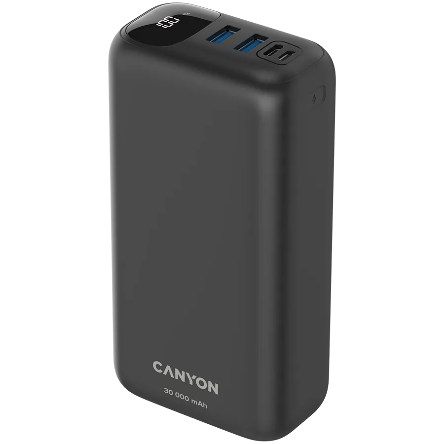 CANYON power bank PB-301 LED 30000 mAh PD 20W QC 3.0 Black Slika 3