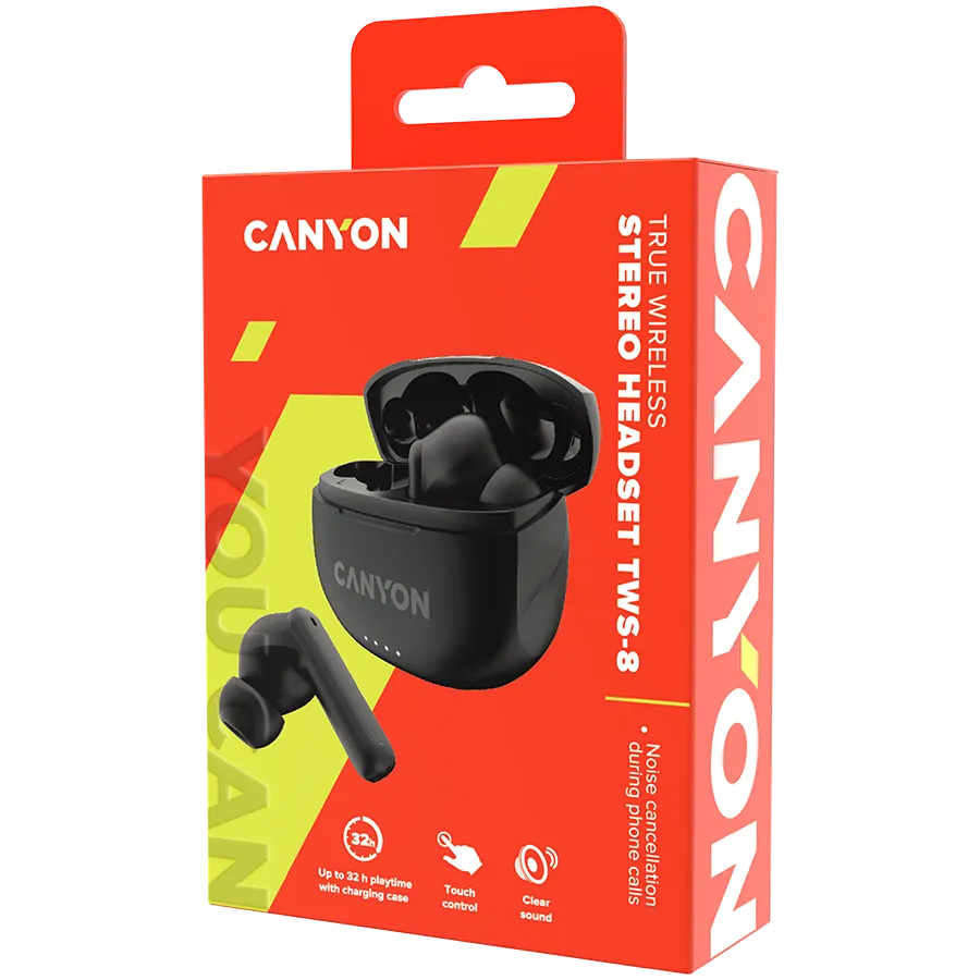 CANYON headset TWS-8 ENC Black Slika 5