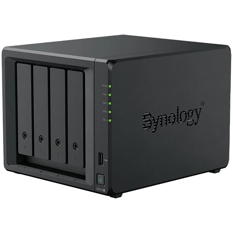 Synology DS423+, Tower, 4-Bays 3.5'' SATA HDD/SSD, 2 x M.2 2280 NVMe SSD, CPU Intel Celeron J4125 4-core (4-thread) 2.0 GHz, max. boost up to 2.7 GHz, 2 GB DDR4 ECC SODIMM, 2 x 1GbE RJ-45, 2 X USB 3.2, 1.51 kg, 3y Slika 2