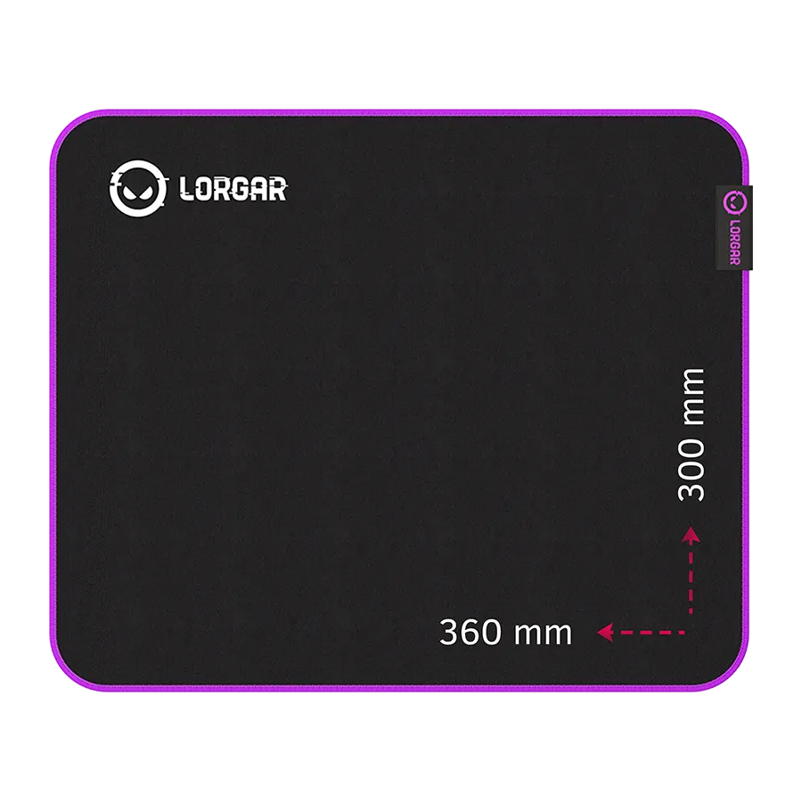 Lorgar Main 313, Gaming mouse pad, High-speed surface, Purple anti-slip rubber base, size: 360mm x 300mm x 3mm, weight 0.195kg Slika 1