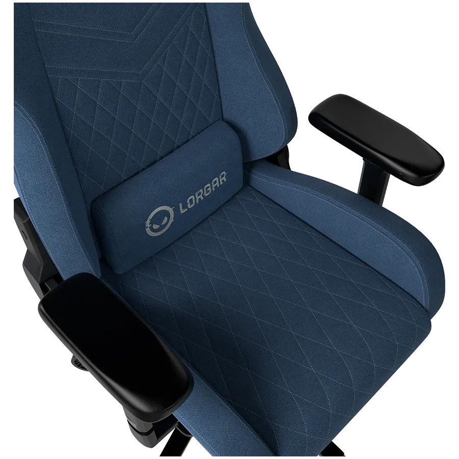 LORGAR Ace 422, Gaming chair, Anti-stain durable fabric, 1.8 mm metal frame, multiblock mechanism, 4D armrests, 5 Star aluminium base, Class-4 gas lift, 75mm PU casters, Blue Slika 6