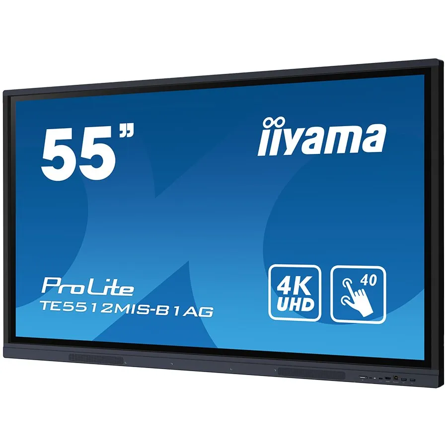 55" iiWare10 , Android 11, 40-Points PureTouch IR with zero bonding, 3840x2160, UHD IPS panel, Metal Housing, Fan-less, Speakers 2x 16W front, VGA, HDMI 3x HDMI-out, USB-C with 65W PD (front), Audio mini-jack and Optical Out (S/PDIF), USB Touch Inter - Image 2