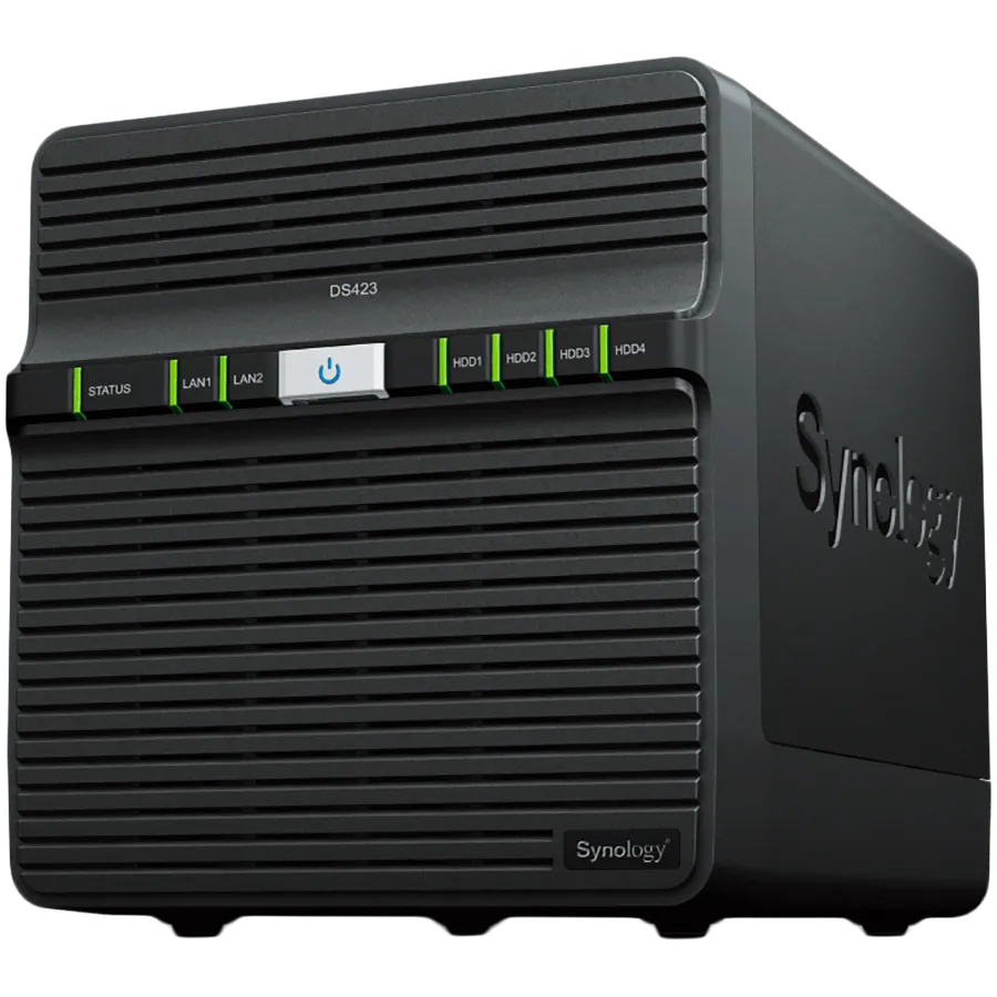 Synology DiskStation DS423, Tower, 4-Bays 3.5'' SATA HDD/SSD, CPU 4-core 1.7 GHz, 2 GB DDR4 non-ECC, 2 x 1GbE RJ-45, 2 X USB 3.2, 2.21 kg, 2y Slika 1
