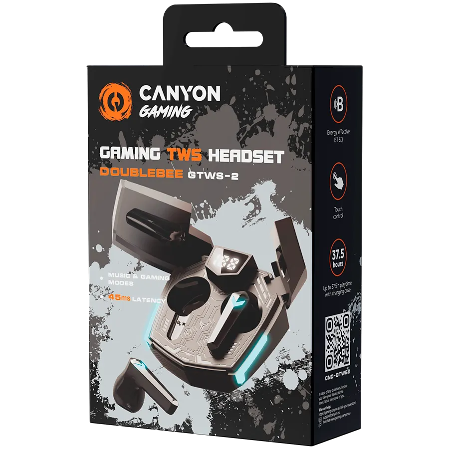 CANYON headset Doublebee GTWS-2 Gaming Black Slika 6