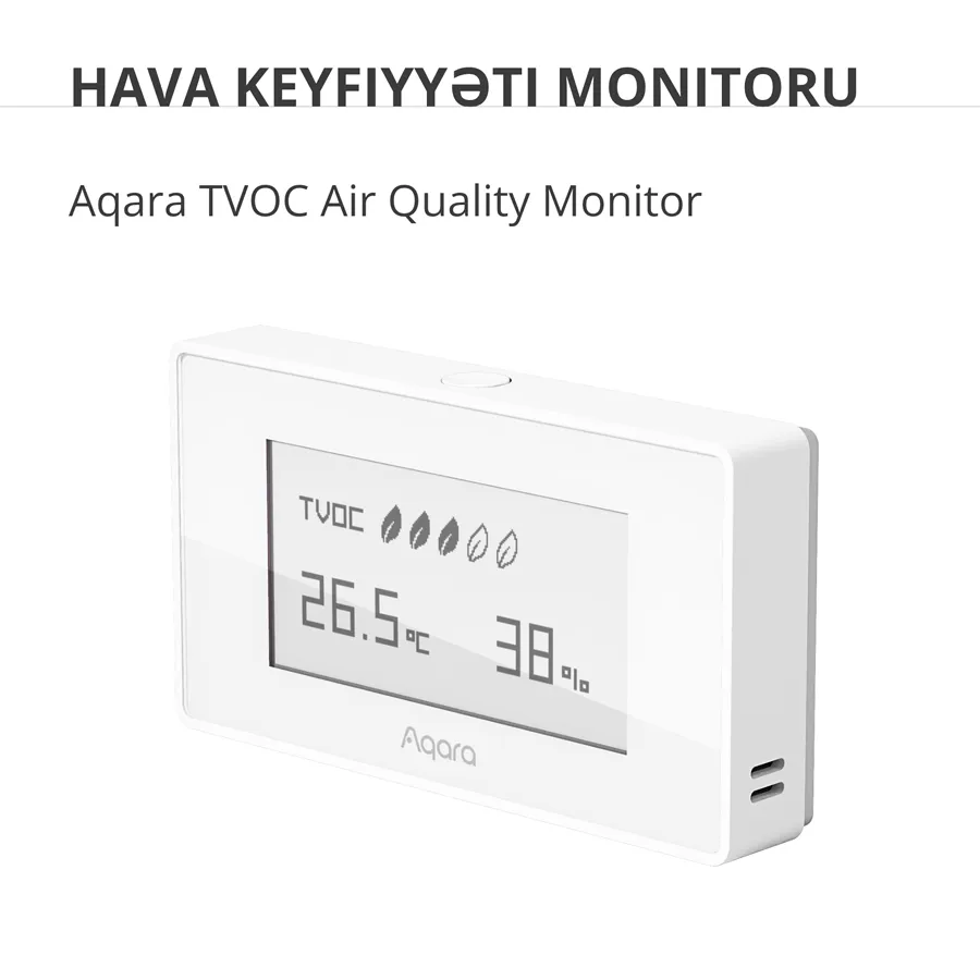 Aqara TVOC Air Quality Monitor: Model No: AAQS-S01; SKU: AS029GLW02 Slika 2