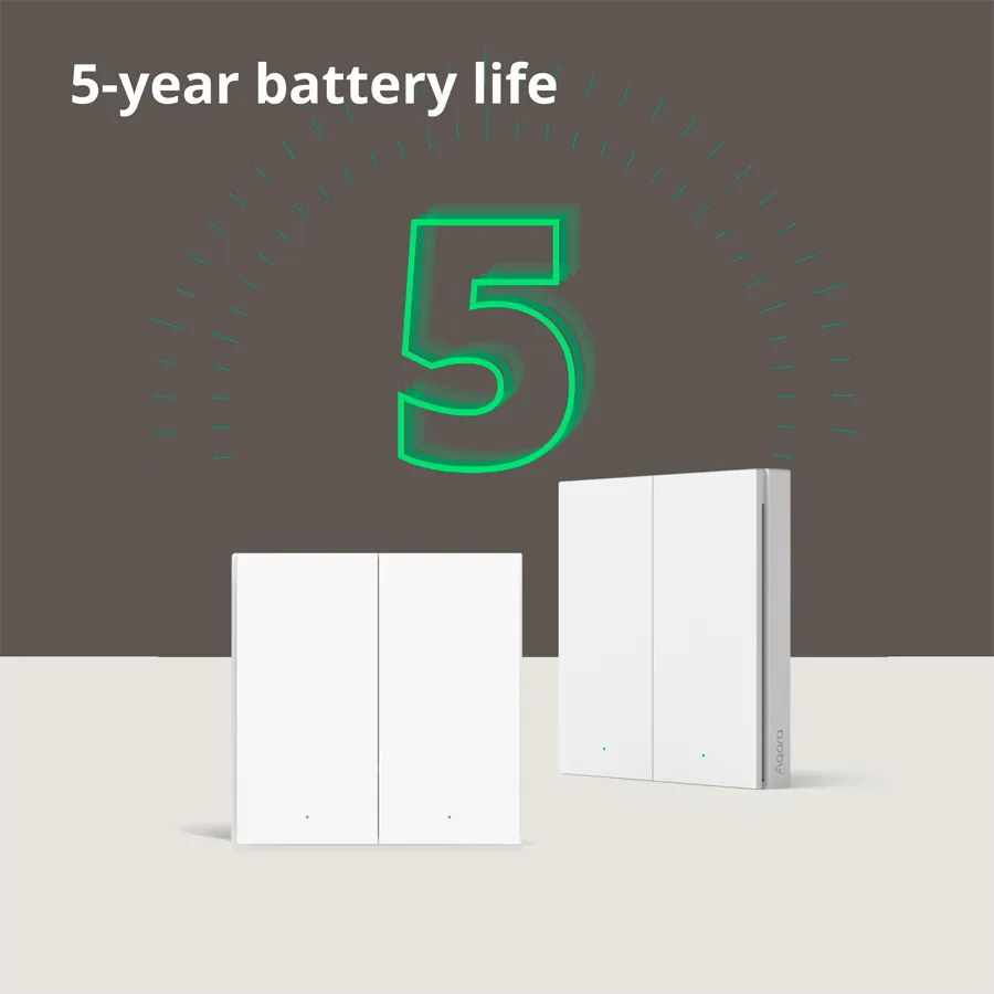 Aqara Wireless Remote Switch H1 (double rocker): Model: WRS-R02; SKU: AR009GLW02 Slika 53