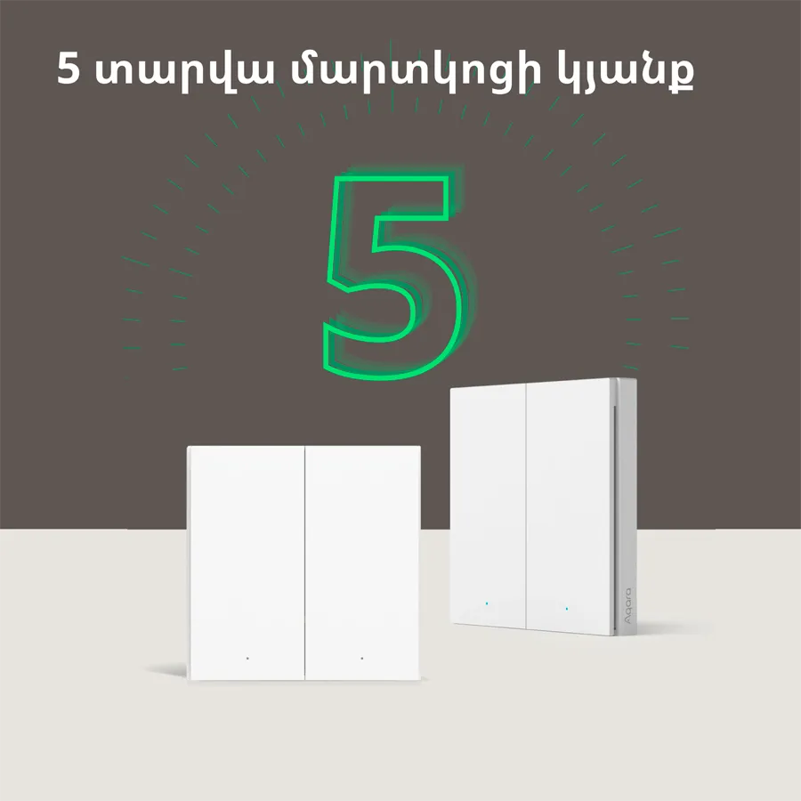 Aqara Wireless Remote Switch H1 (double rocker): Model: WRS-R02; SKU: AR009GLW02 Slika 54