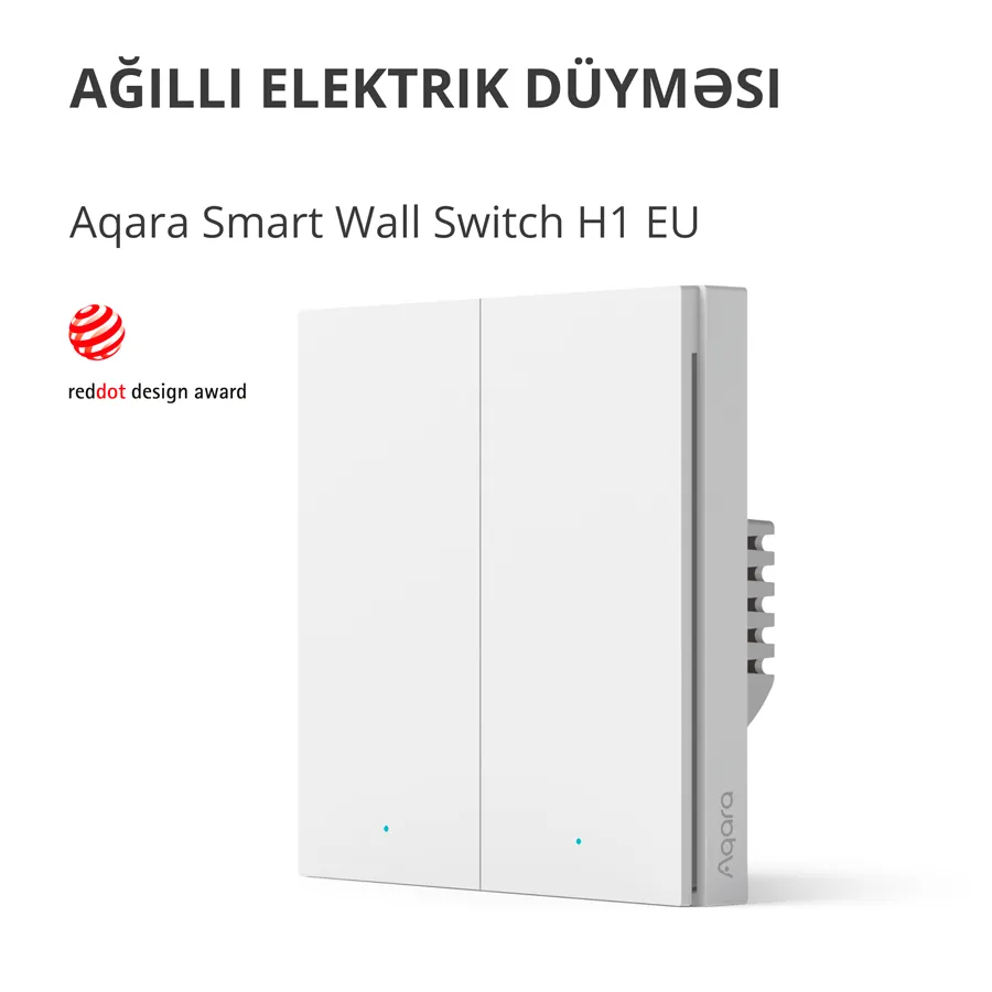 Aqara Smart Wall Switch H1 (with neutral, double rocker): Model: WS-EUK04; SKU: AK074EUW01 Slika 3