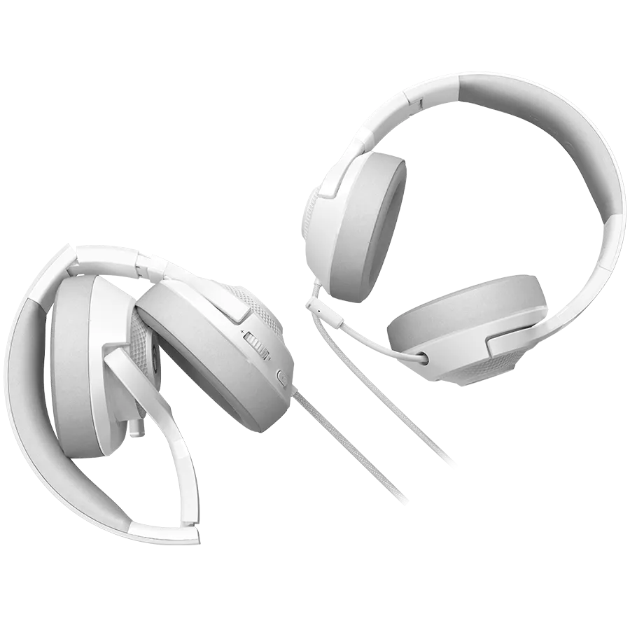 LORGAR Noah 101, Gaming headset with microphone, 3.5mm jack connection, cable length 2m, foldable design, PU leather ear pads, size: 185*195*80mm, 0.245kg, white Slika 6