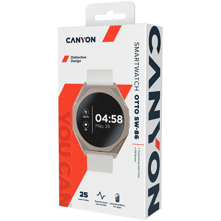 CANYON smart watch Otto SW-86 Silver Slika 7