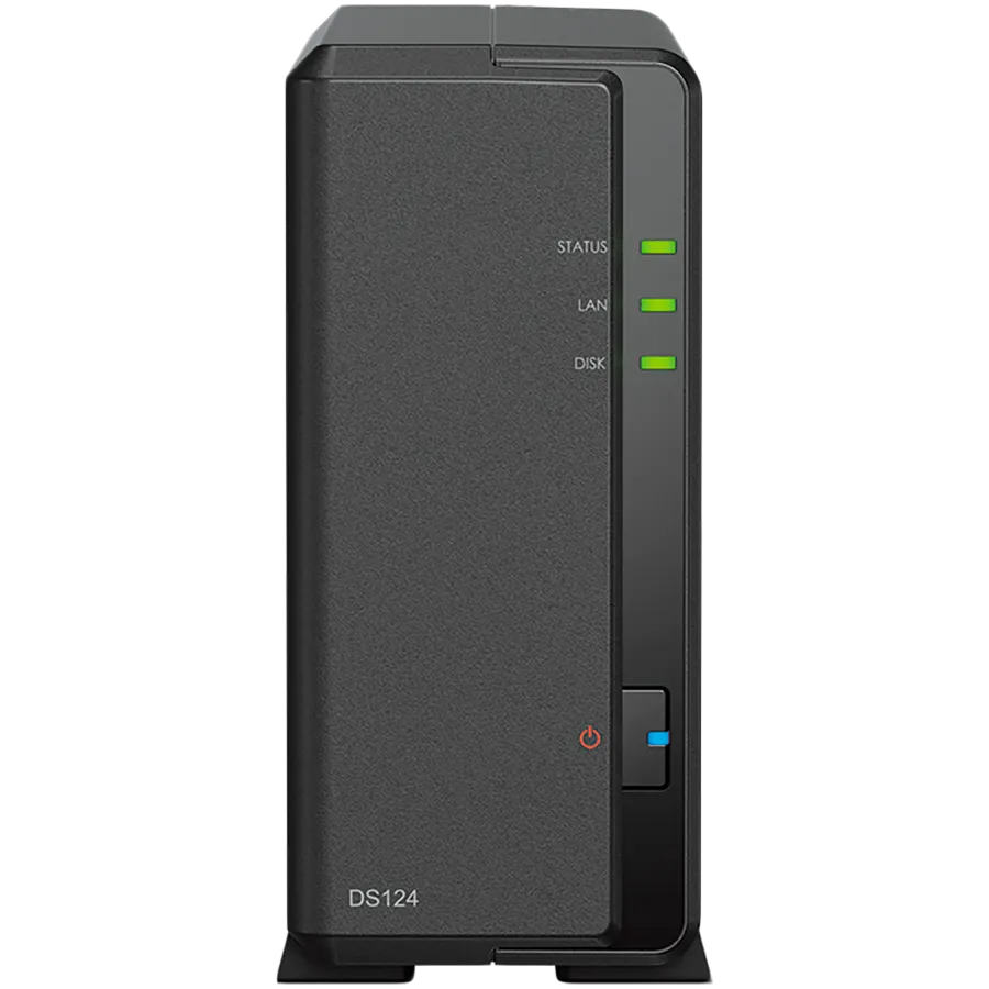 Synology DiskStation DS124 1-Bay NAS, CPU 4-core 1.7 GHz, 1 GB DDR4, 1 x 1Gbe LAN, 2 x USB 3.2 Slika 1