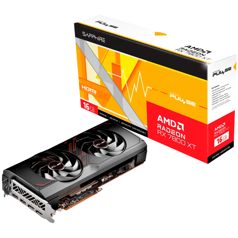 SAPPHIRE PULSE AMD RADEON RX 7800 XT GAMING 16GB GDDR6 DUAL HDMI / DUAL DP Slika 1