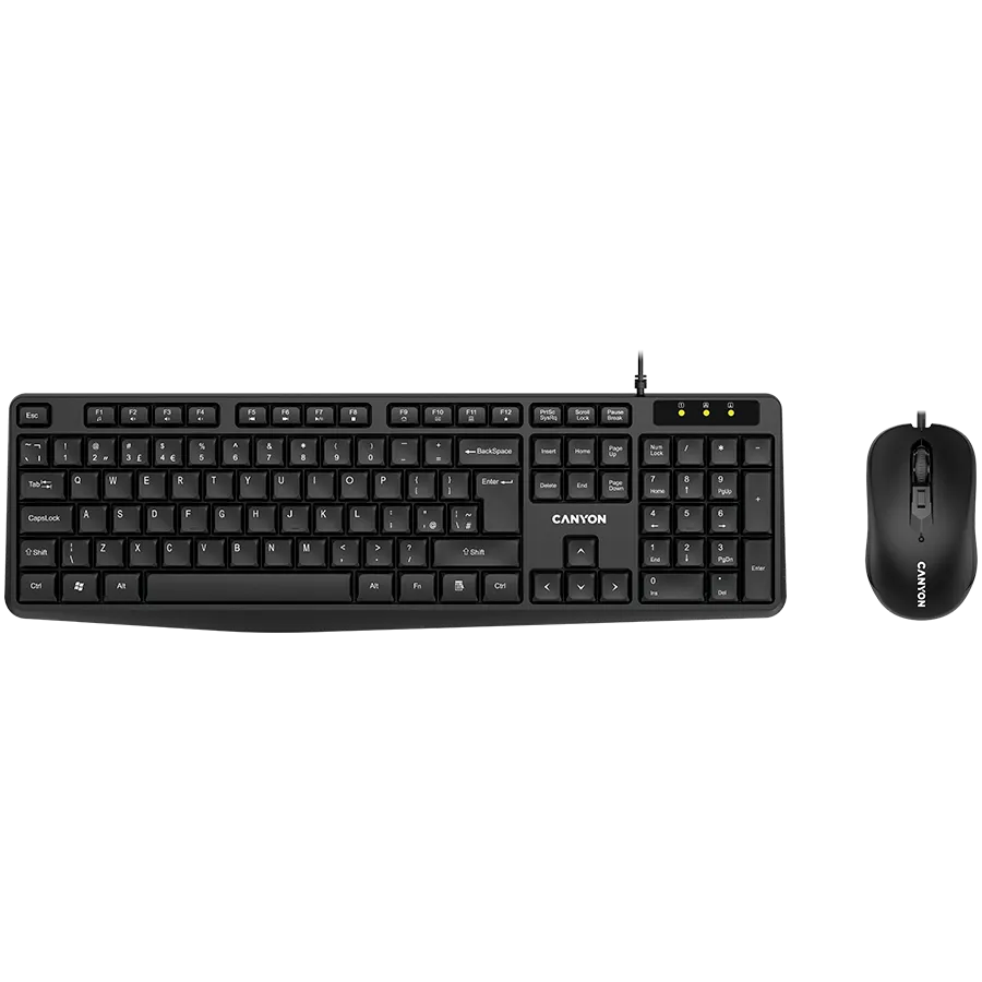 CANYON SET-1 EN/AD Keyboard+Mouse Wired Black Slika 1