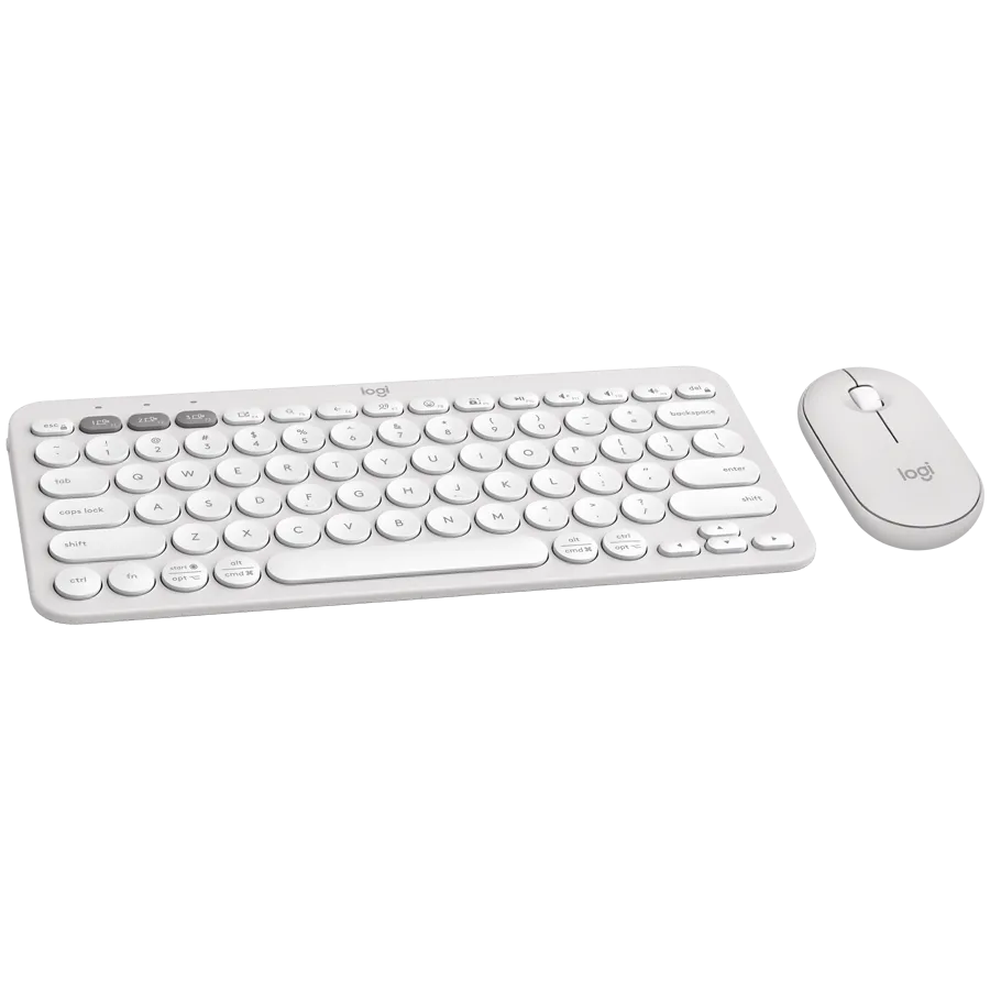 LOGITECH Pebble 2 Bluetooth Keyboard Combo - TONAL WHITE - US INT'L Slika 1