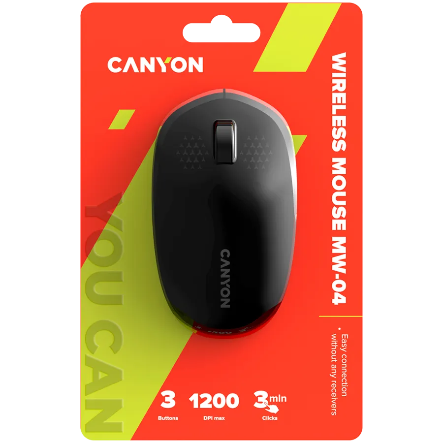 CANYON mouse MW-04 3buttons BT Wireless Black Slika 6