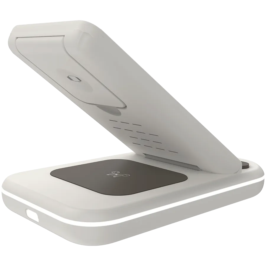 CANYON wireless charger WS-304 15W 3in1 Cosmic Latte Slika 5