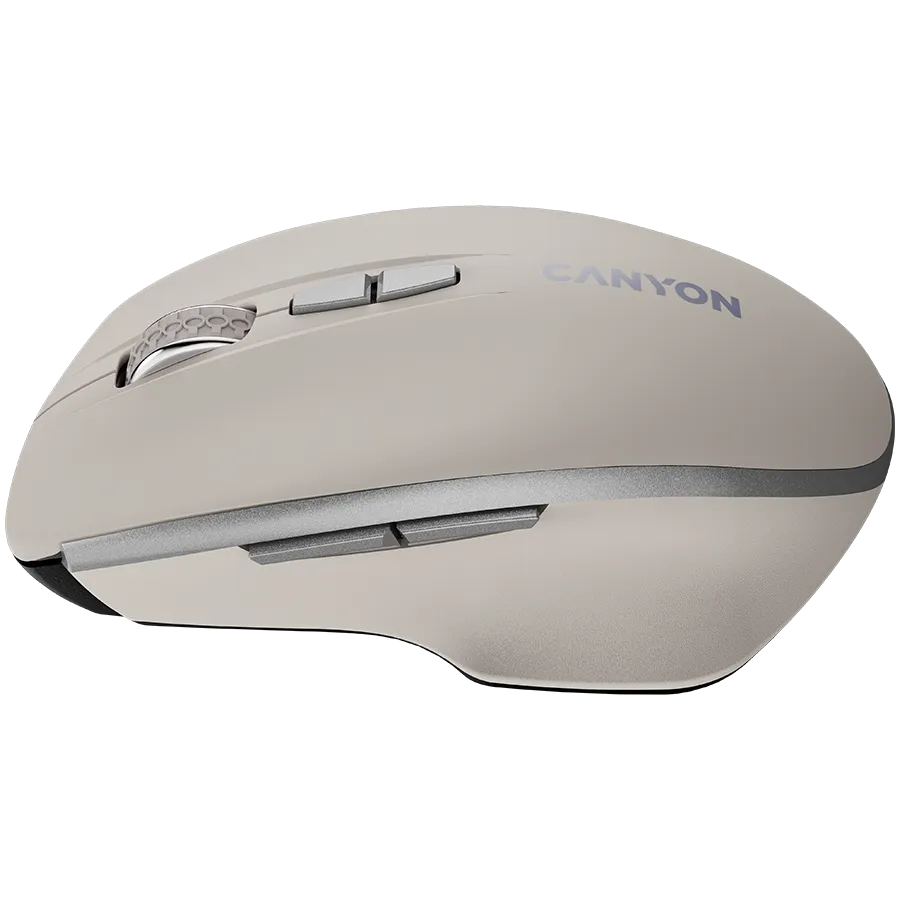 CANYON mouse MW-21 BlueLED 7buttons Wireless Cosmic Latte Slika 2