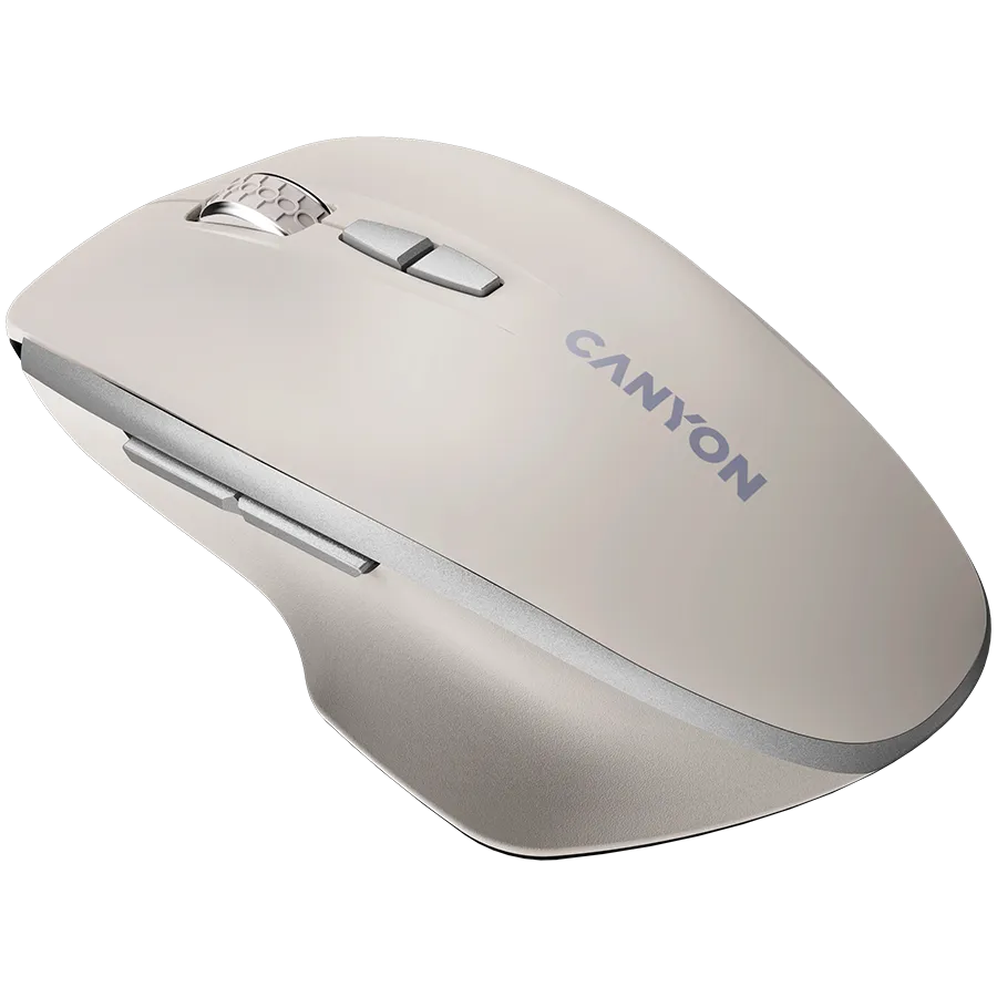 CANYON mouse MW-21 BlueLED 7buttons Wireless Cosmic Latte Slika 3