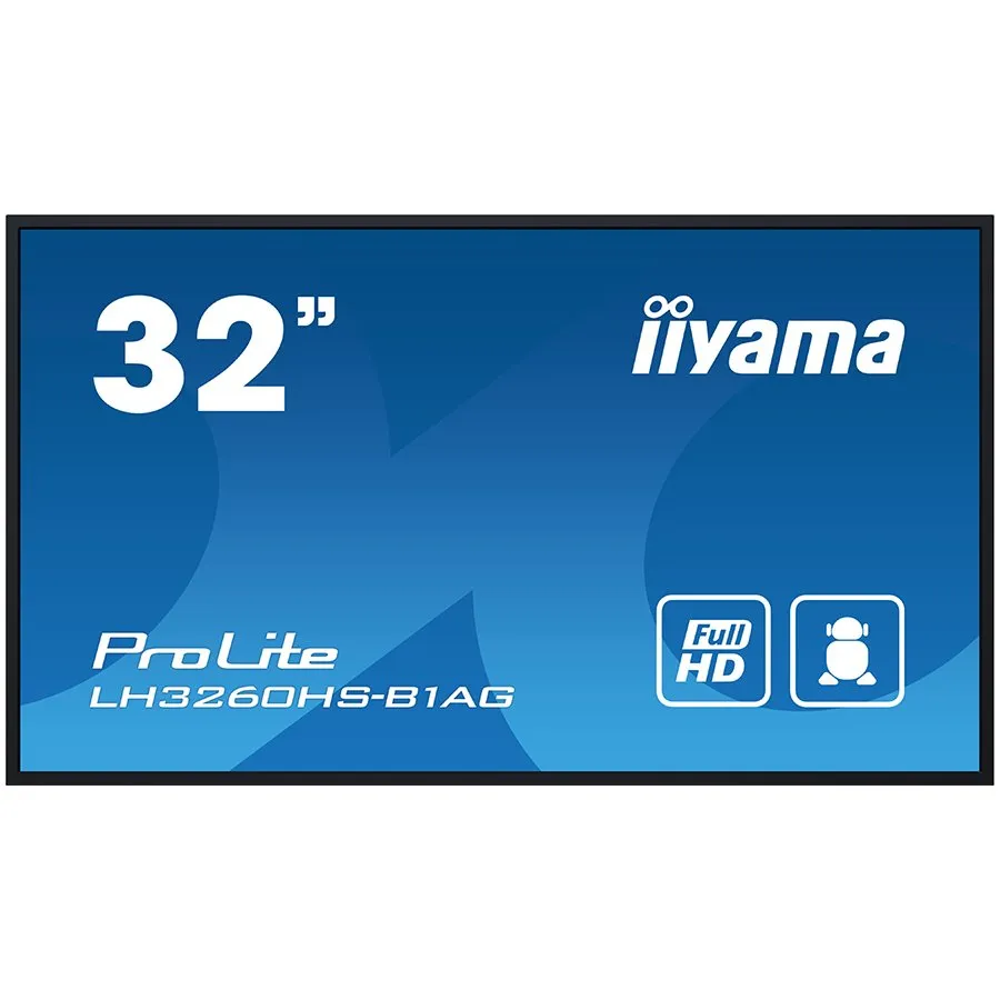 IIYAMA Monitor LED LH3260HS-B1AG 32" Full HD professional digital signage display VA 1920 x 1080 @60Hz 500 cd/m² 8ms Android 11 OS, iiSignage², FailOver, EShare landscape, portrait Slika 1