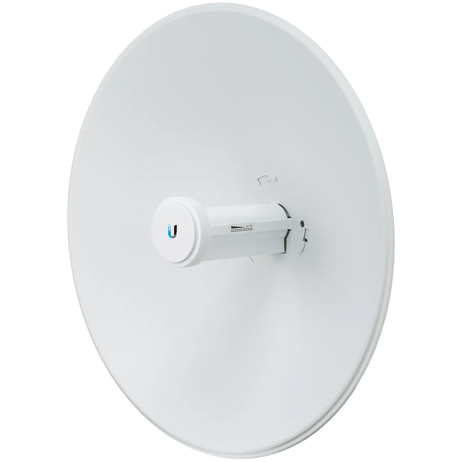 Ubiquiti airMAX PowerBeam 5AC, High-performance 5 GHz Point-to-Point (PtP) bridge with integrated dish reflector, 5 GHz, 15+ km link range, 450+ Mbps throughput, Dedicated spectral analysis radio, Dedicated WiFi management radio, 1 x GbE RJ45 port Slika 1