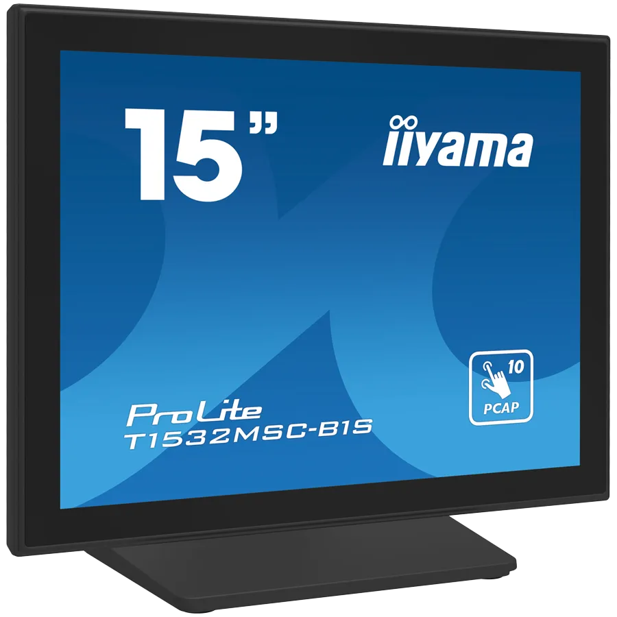 IIYAMA 15" PCAP Bezel Free Front, 10P Touch, 1024x768, Speakers, VGA, DisplayPort, HDMI,330cd/m² (with touch), USB Interface, Built-In Power Adapter, Multitouch with supported OS Slika 2