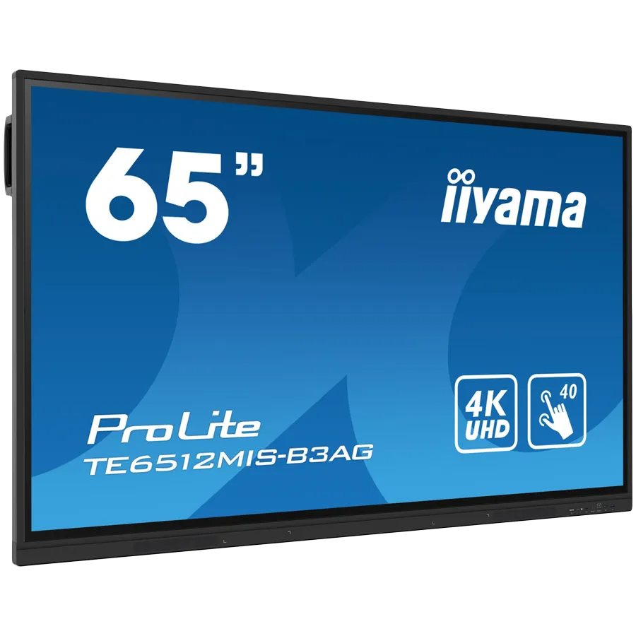 TE6512MIS-B3AG is an exceptional 4K UHD interactive display designed by iiyama to enhance collaboration, communication, and engagement. With key features like Zero Airgap LCD screen eliminating parallax, PureTouch-IR, iiWare 10 with Android 11, WiFi - Image 2