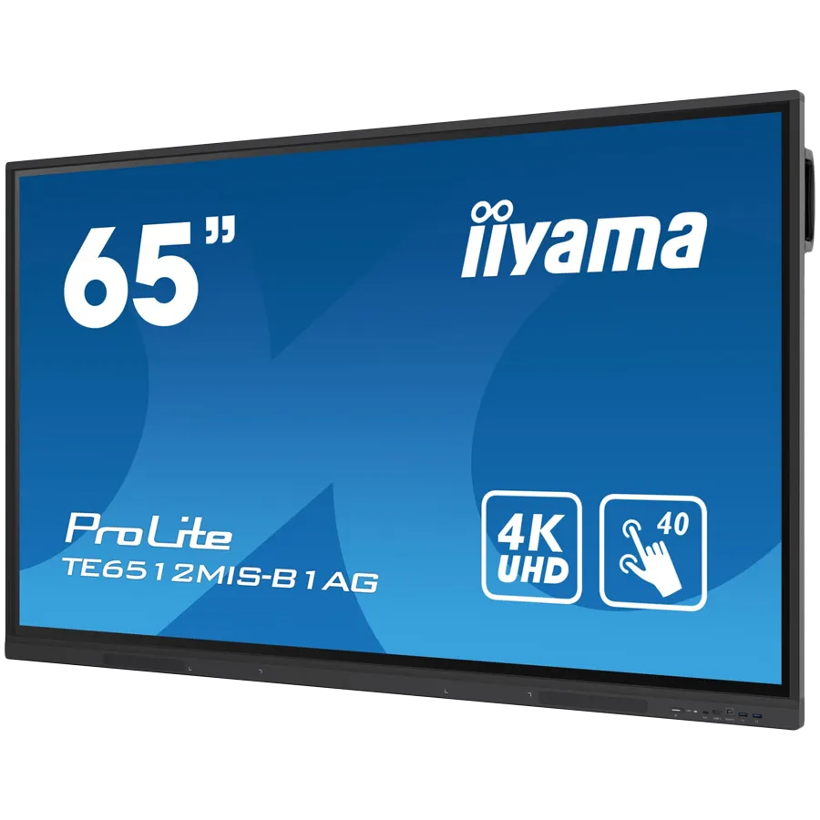 TE6512MIS-B3AG is an exceptional 4K UHD interactive display designed by iiyama to enhance collaboration, communication, and engagement. With key features like Zero Airgap LCD screen eliminating parallax, PureTouch-IR, iiWare 10 with Android 11, WiFi - Image 3