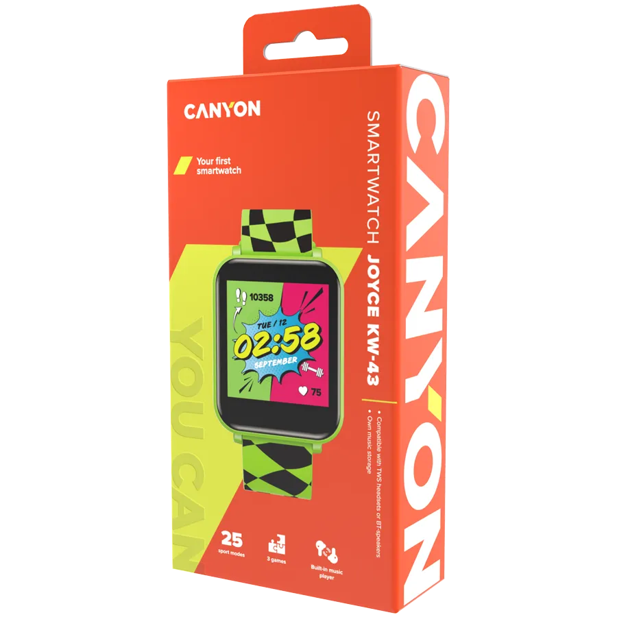 CANYON kids watch Joyce KW-43 DUAL BT Music Green Slika 7