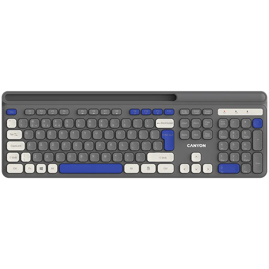 CANYON keyboard HKB-W03 EN AAA Wireless Grey Slika 1