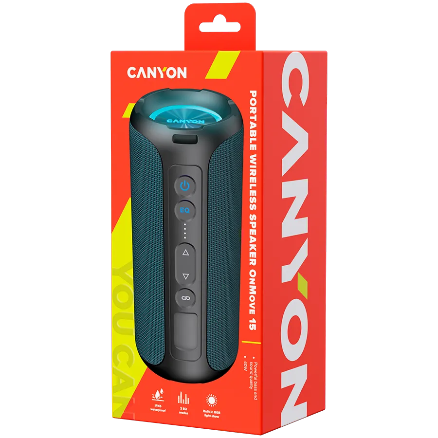 CANYON speaker OnMove 15W EQ TWS AUX Dark Blue - Image 6