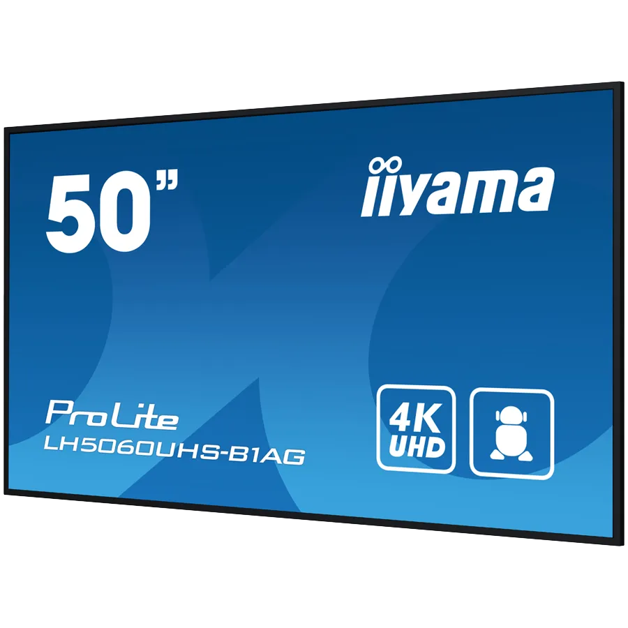 IIYAMA LFD LH5060UHS-B1AG 50" 4K UHD professional digital signage 3840x2160 16:9 500 cd/m² 1200:1 8ms Android 11 OS, iiSignage², FailOver, EShare landscape, portrait Slika 3