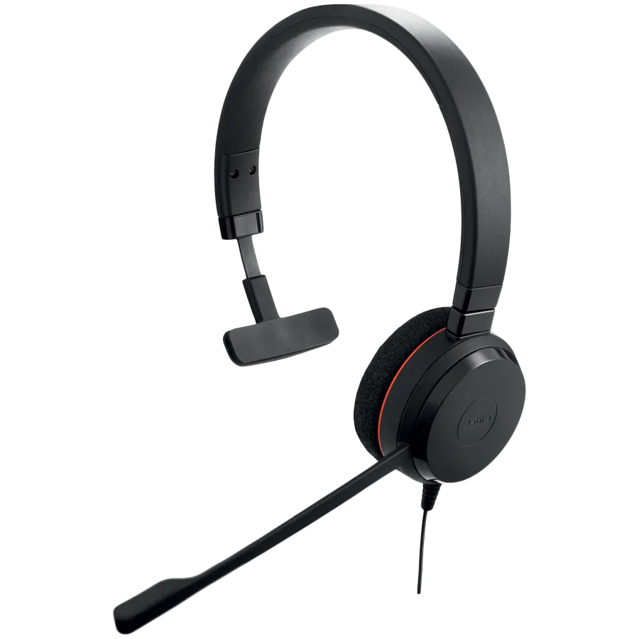 JABRA EVOLVE 20 MS Mono USB Headband, Noise cancelling,USB connector, with mute-button and volume control on the cord, with foam ear cushion, Microsoft optimized Slika 1