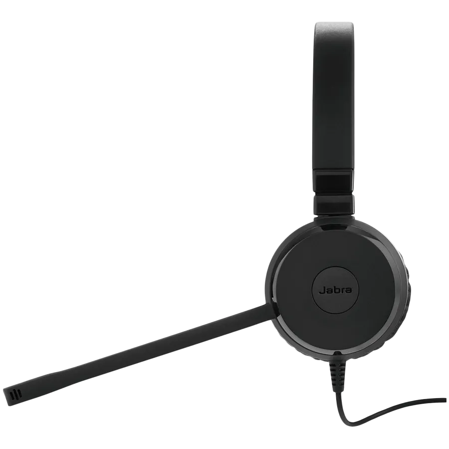 JABRA EVOLVE 20 MS Stereo USB Headband Special Edition Noise cancelling, USB connector, with mute-button and volume control on the cord, with leatherette ear cushion, Microsoft optimized Slika 3