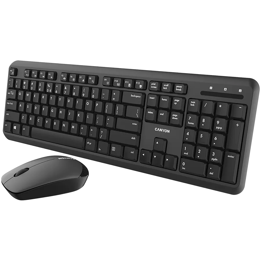 CANYON SET-W20 UK/US Keyboard+Mouse Velvet Wireless Black Slika 1