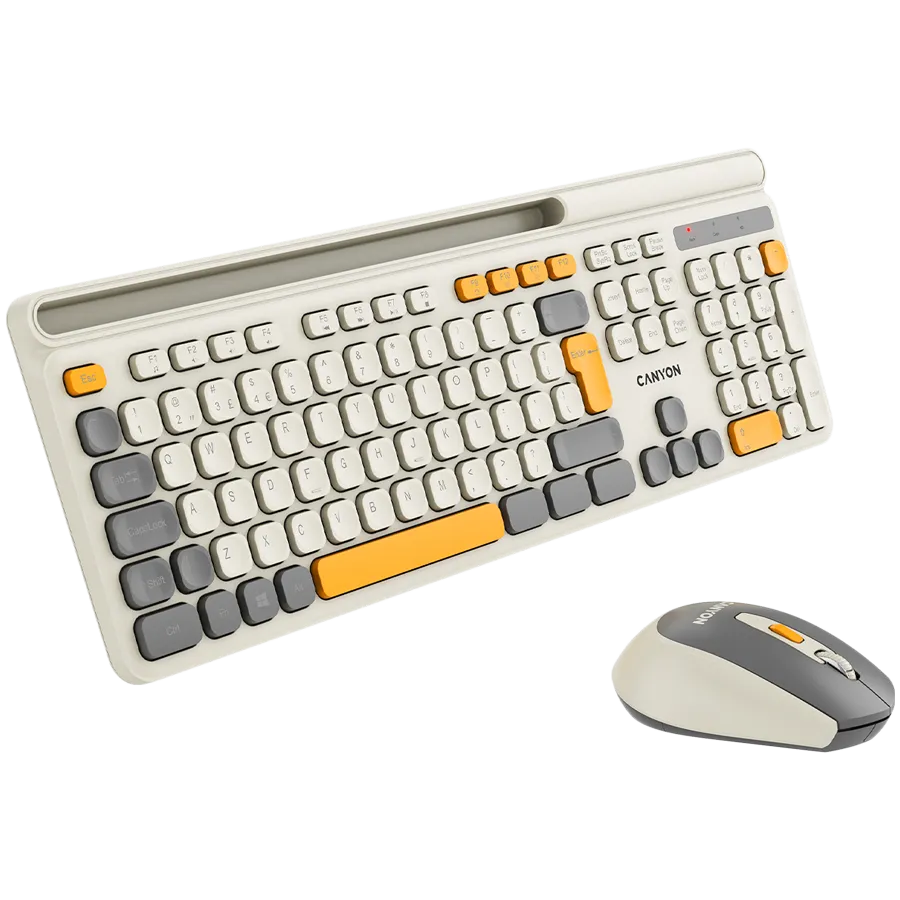 CANYON HSET-W5 EN/AD Keyboard+Mouse AAA+AA Wireless Beige Slika 4