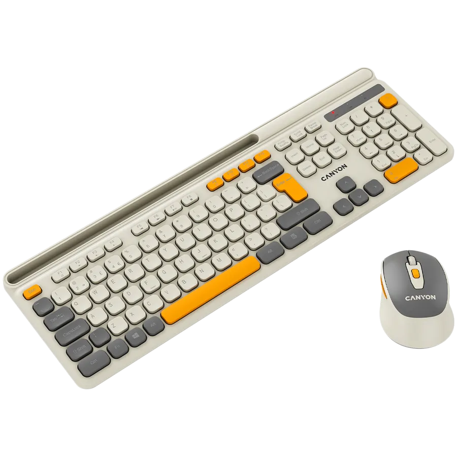 CANYON HSET-W5 EN/AD Keyboard+Mouse AAA+AA Wireless Beige Slika 5