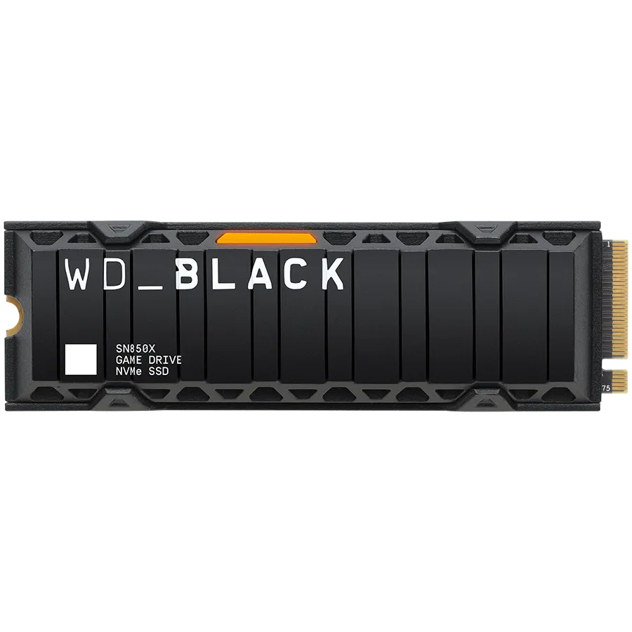 SSD WD Black SN850X HeatSink 2TB M.2 2280 PCIe Gen4 x4 NVMe, Read/Write: 7300/6600 MBps, IOPS 1200K/1100K, TBW: 1200 Slika 1