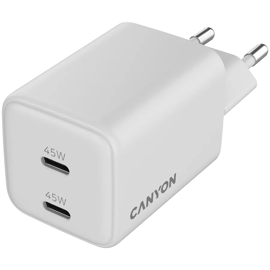 CANYON charger CU45CC GaN 45W 2xPD EU White Slika 4