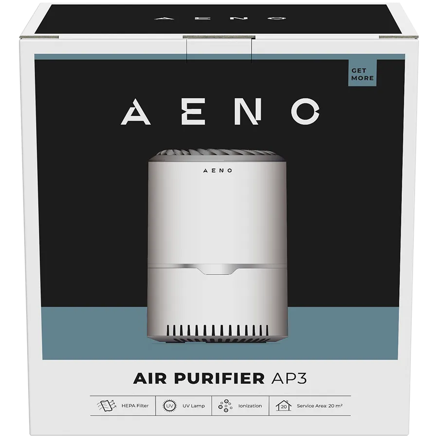 AENO Air Purifier AP3, UV lamp, ionization, CADR 160 m³/h , 30m2, carbon filter + Hepa H13 Slika 4