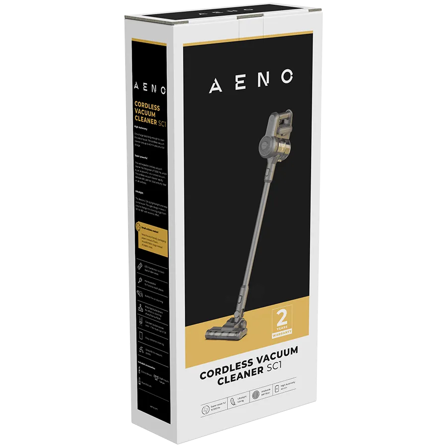 AENO Cordless vacuum cleaner SC1: electric turbo brush, LED lighted brush, resizable and easy to maneuver, 120W Slika 5