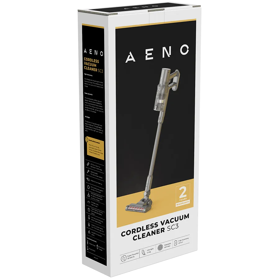 AENO Cordless vacuum cleaner SC3: electric turbo brush, LED lighted brush, resizable and easy to maneuver, 250W Slika 6