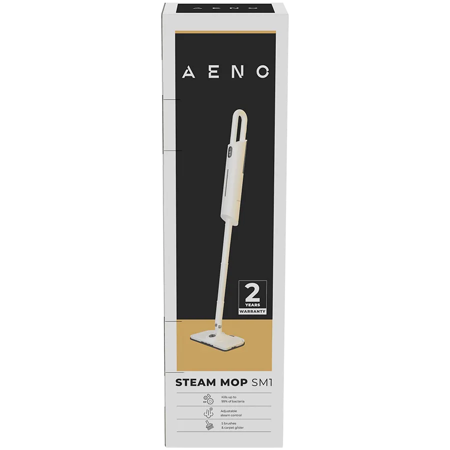 AENO Steam Mop SM1: built-in water filter, aroma oil tank, 1200W, 110°C, Tank Volume 380 ml, Screen Touch Switch - Image 7