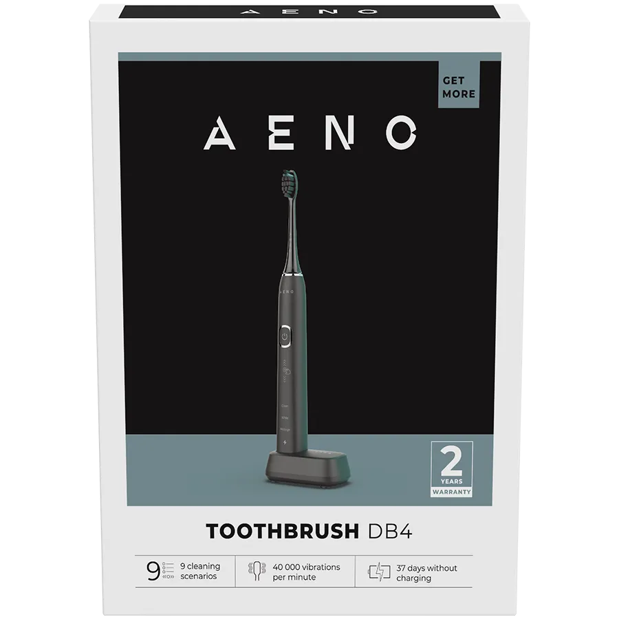 AENO Sonic Electric Toothbrush, DB4: Black, 9 scenarios, with 3D touch, wireless charging, 46000rpm, 40 days without charging, IPX7 Slika 8