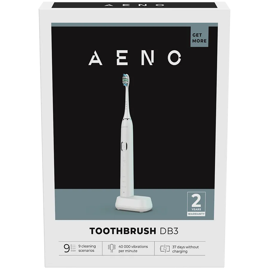 AENO Sonic Electric Toothbrush, DB3: White, 9 scenarios, with 3D touch, wireless charging, 46000rpm, 40 days without charging, IPX7 Slika 8