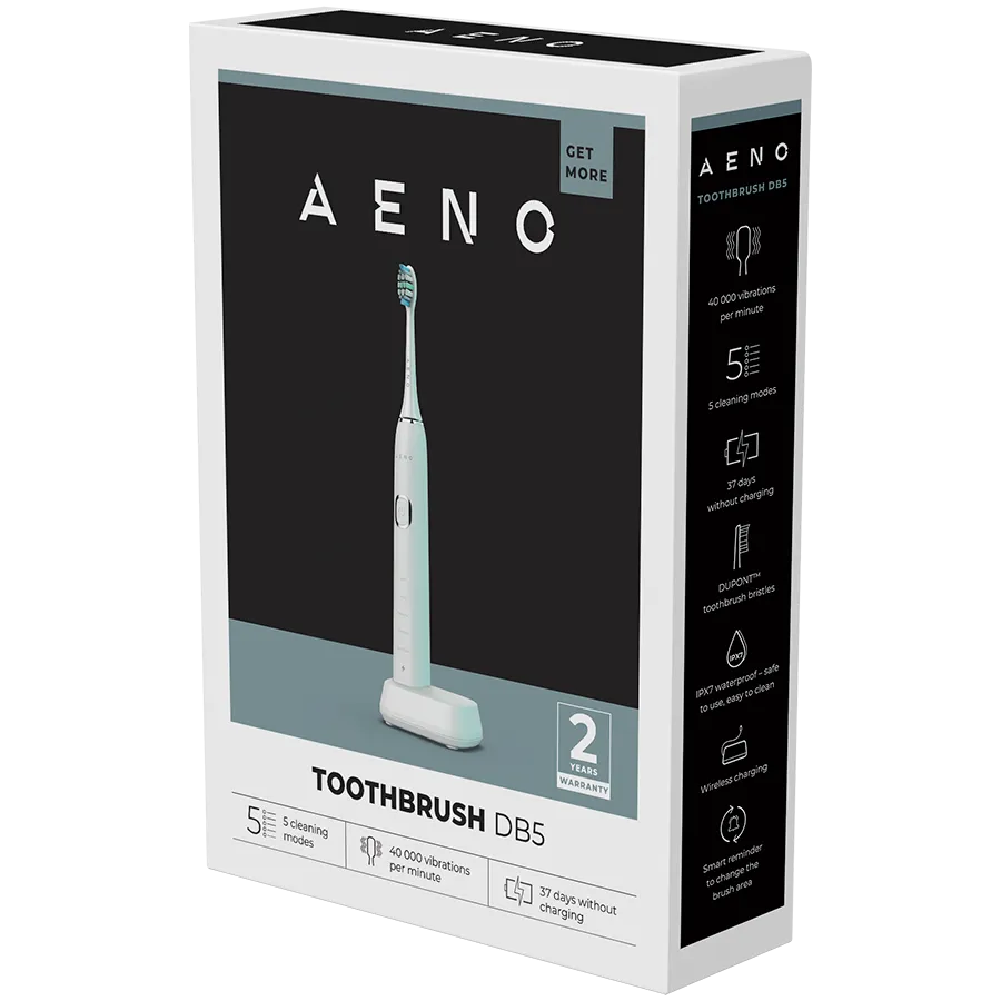 AENO Sonic Electric Toothbrush DB5: White, 5 modes, wireless charging, 46000rpm, 40 days without charging, IPX7 Slika 9