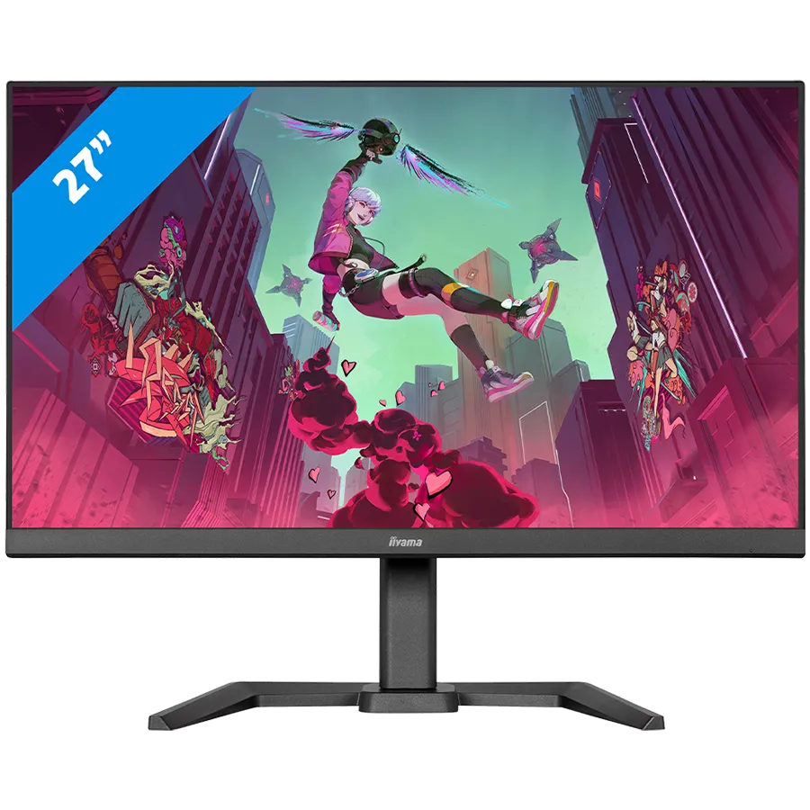IIYAMA Monitor LED GB2770HSU-B6 27" Fast IPS 1920 x 1080 @180Hz 300 cd/m² 0.2ms HDCP HDMI DP 4xUSB 3.2 Speakers 2 x 2W swivel, tilt, pivot (rotation both sides) Slika 1