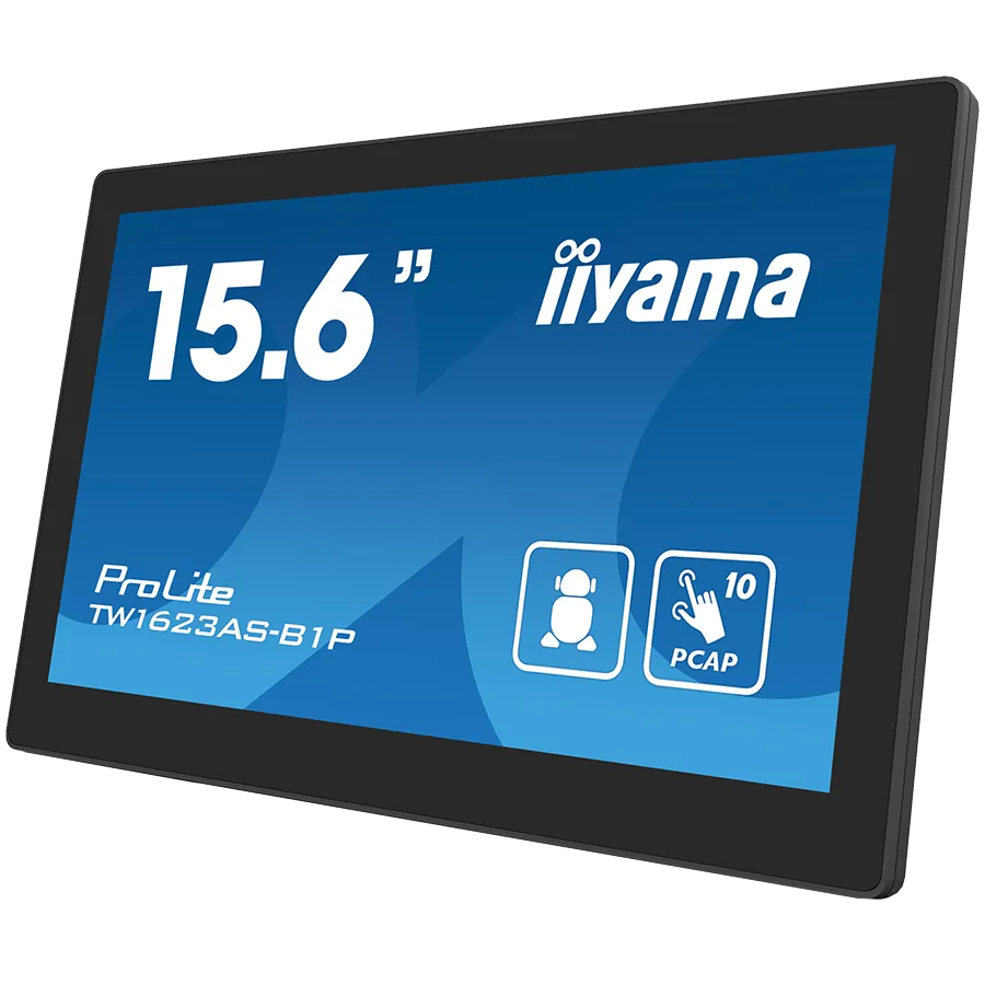IIYAMA Monitor Android 24/7 TW1623AS-B1P 15.6” Full HD PCAP 10pt touch screen with POE 1920 x 1080 16:9 450 cd/m² 30ms projective capacitive Android 13 BT Slika 2
