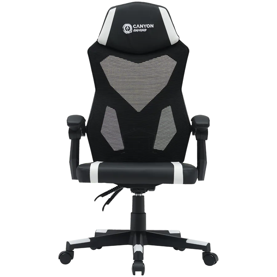 CANYON gaming chair Flow MCH01 Mesh Black White Slika 1
