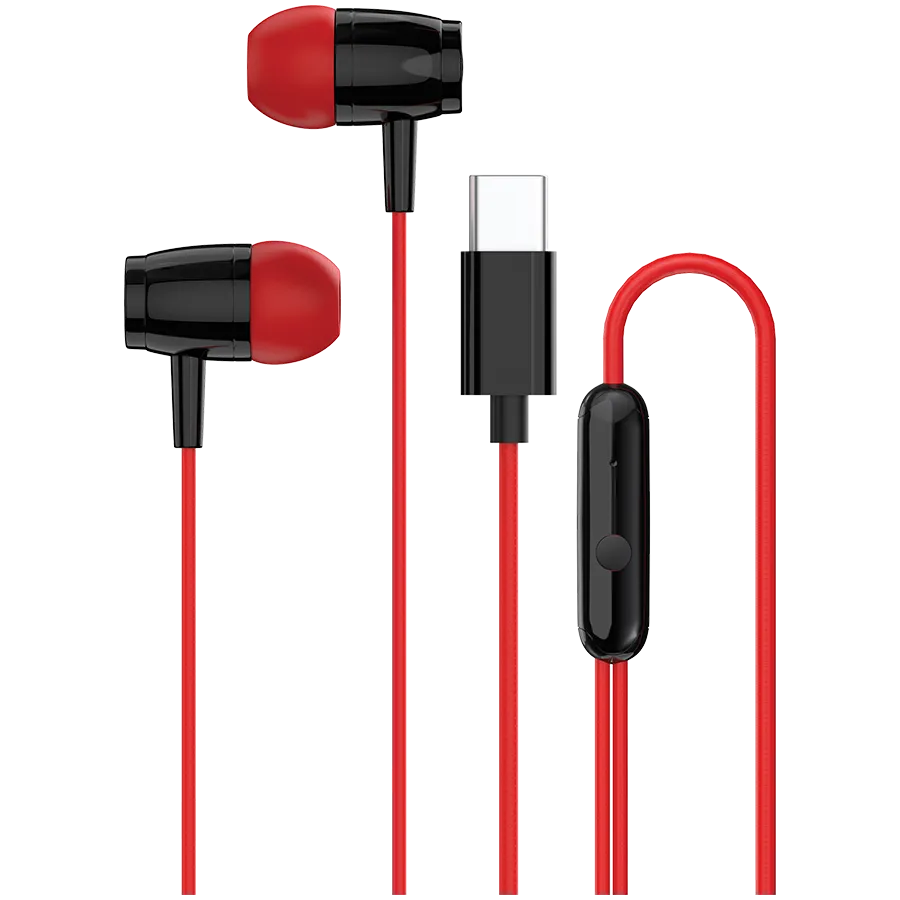 CANYON headphones SEP-5 TYPE-C Red Slika 1